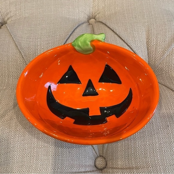 Other - Pumpkin candy dish Ceramic Dishwasher and Microwave safe